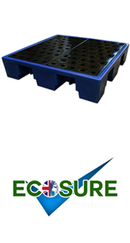 4 Drum AdBlue Plastic Spill Pallet - PE Grid